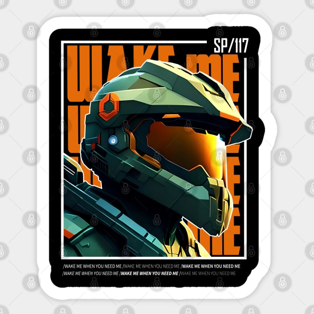 Halo game quotes - Master chief - Spartan 117 - BQ01-v9 Sticker by trino21